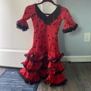Child’s Spanish flamenco dress size 5 approximately
